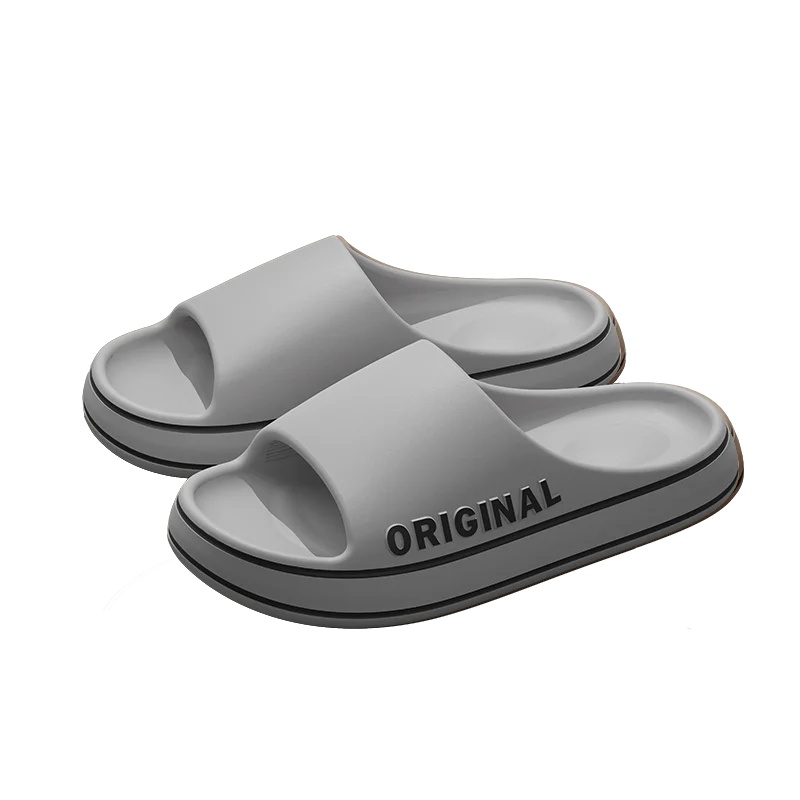 Feslishoet Women Letter Slippers Beach Slides Solid Color Mens Thick Sole Indoor Bathroom Anti Slip Shoes Summer Couple Sandals